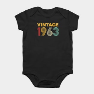 57th Birthday Gift Idea Vintage 1963 Men Women T-Shirt Baby Bodysuit